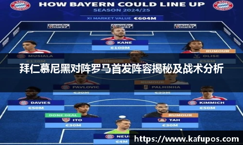 拜仁慕尼黑对阵罗马首发阵容揭秘及战术分析